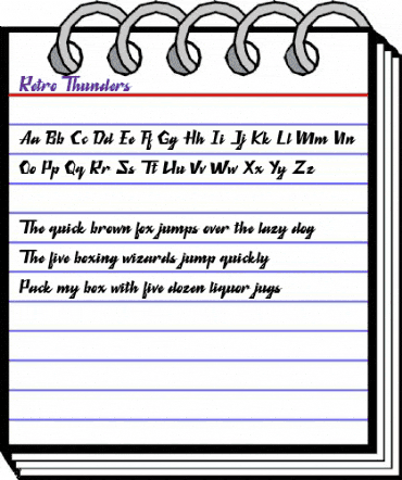 Retro Thunders Regular animated font preview Retro Thunders Regular animated font preview