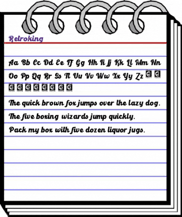 Retroking Regular animated font preview
