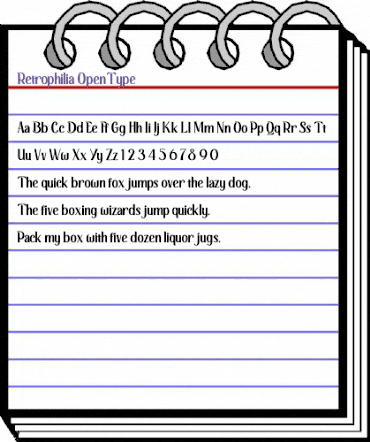 Retrophilia Regular animated font preview