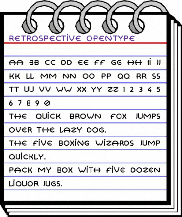 Retrospective Regular animated font preview Retrospective Regular animated font preview