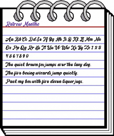 Retrow Mentho Regular animated font preview