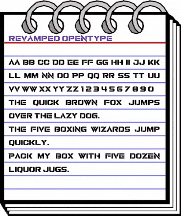 Revamped Regular animated font preview
