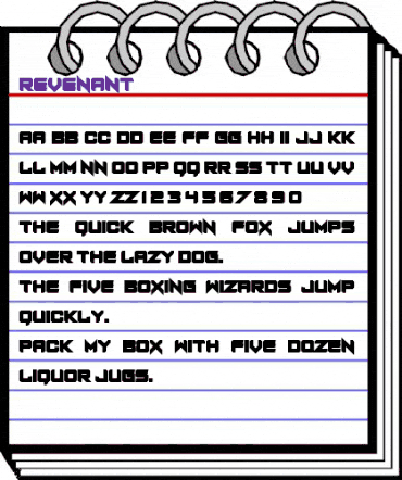 Revenant Regular animated font preview