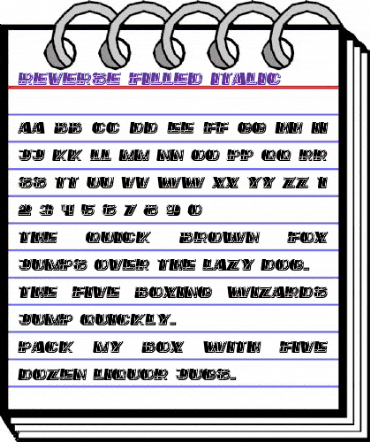 Reverse Filled Italic animated font preview