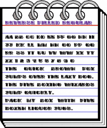 Reverse Filled Regular animated font preview