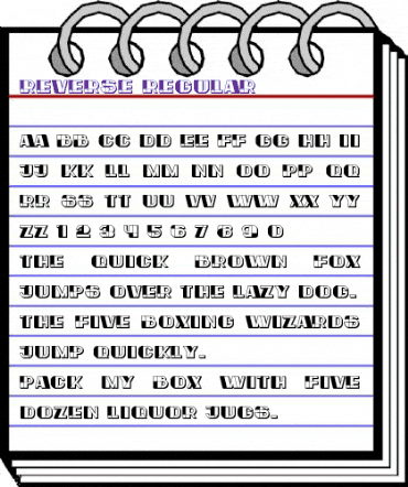 Reverse Regular animated font preview Reverse Regular animated font preview