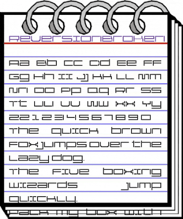ReversionBroken Regular animated font preview ReversionBroken Regular animated font preview
