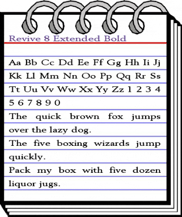Revive 8 Extended Bold animated font preview Revive 8 Extended Bold animated font preview