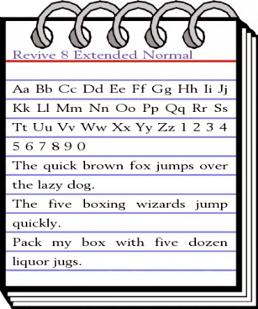 Revive 8 Extended Normal animated font preview