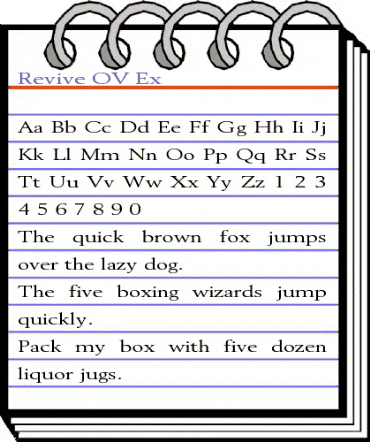 Revive OV Ex Regular animated font preview