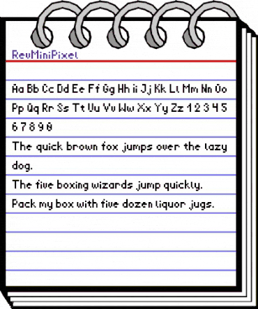 RevMiniPixel Regular animated font preview