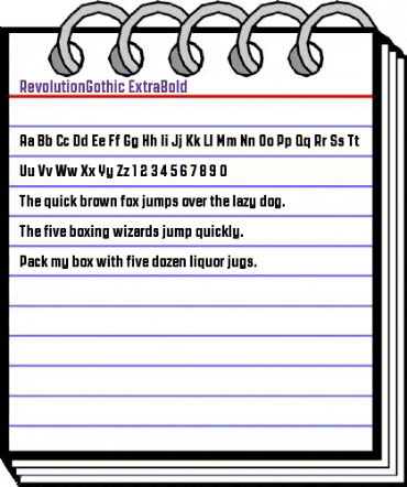 Revolution Gothic Regular animated font preview Revolution Gothic Regular animated font preview