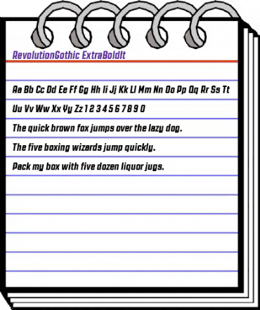 Revolution Gothic Regular animated font preview Revolution Gothic Regular animated font preview