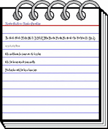 Revolver Blackletter Regular animated font preview