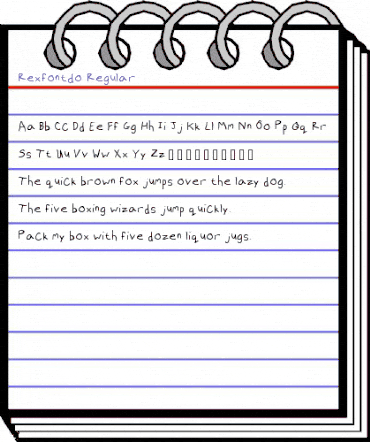 Rexfontdo Regular animated font preview