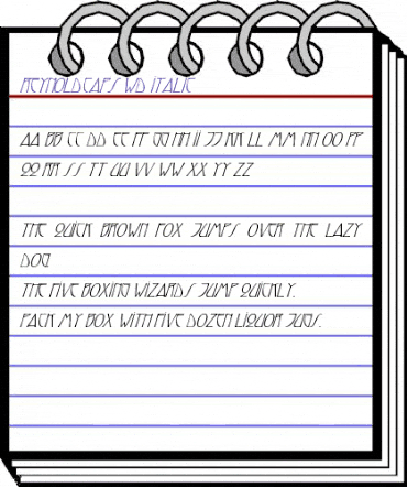 ReynoldCaps Wd italic Italic animated font preview