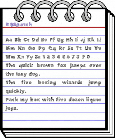 RGSpotch Medium animated font preview