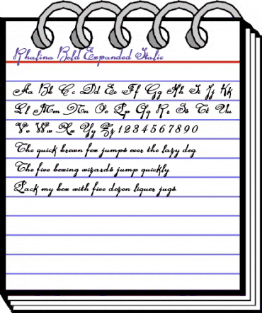 Rhalina Bold Expanded Italic Bold Expanded Italic animated font preview