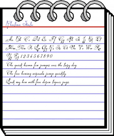 Rhalina Italic Italic animated font preview