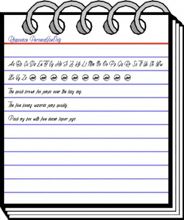 Rhapsodize_PersonalUseOnly Regular animated font preview