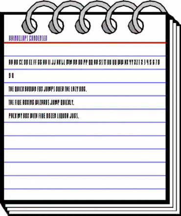 Rhinoclops Condensed Regular animated font preview