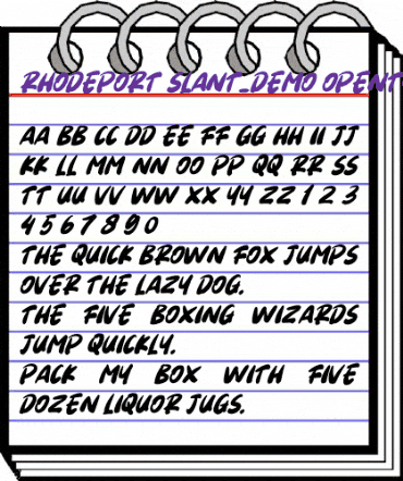 Rhodeport Slant_DEMO Italic animated font preview Rhodeport Slant_DEMO Italic animated font preview