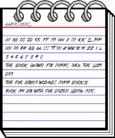 Rhogsainel Regular animated font preview