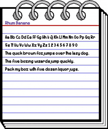 Rhum Banane Regular animated font preview