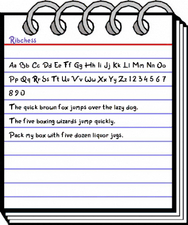 Ribchess Regular animated font preview