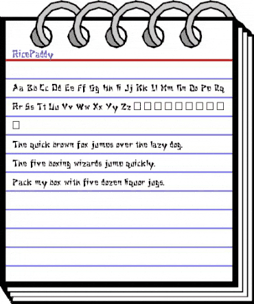 RicePaddy Regular animated font preview