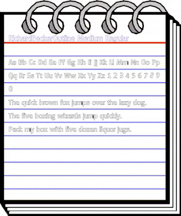 RichardBeckerOutline-Medium Regular animated font preview RichardBeckerOutline-Medium Regular animated font preview