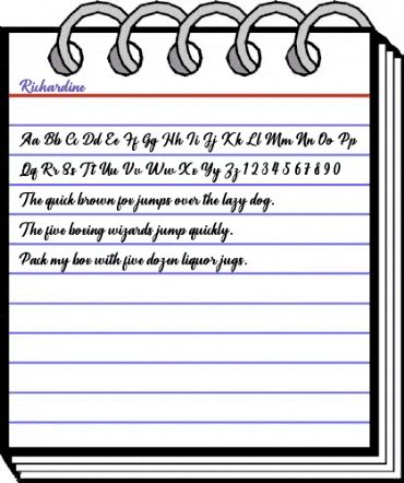 Richardine Regular animated font preview