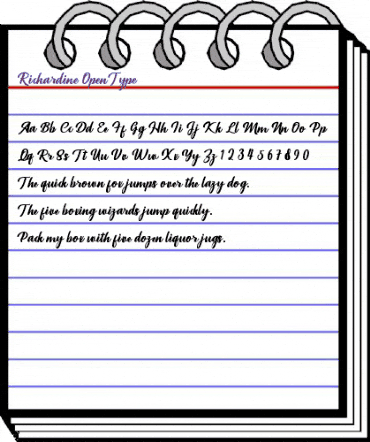 Richardine Regular animated font preview