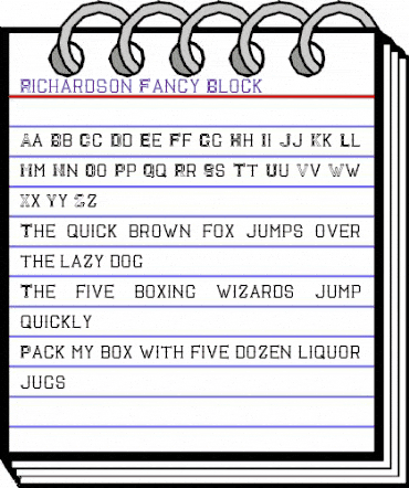 Richardson Fancy Block Regular animated font preview Richardson Fancy Block Regular animated font preview