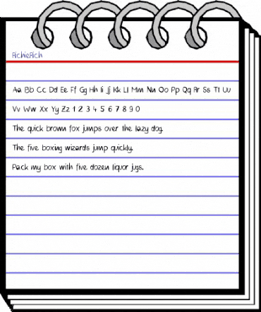 RichieRich Regular animated font preview