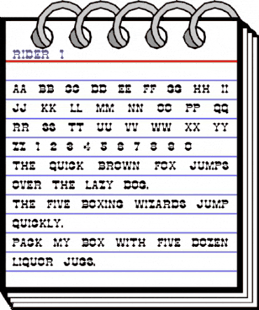 Rider 1 Regular animated font preview