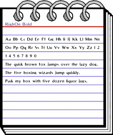 RighOn Bold animated font preview