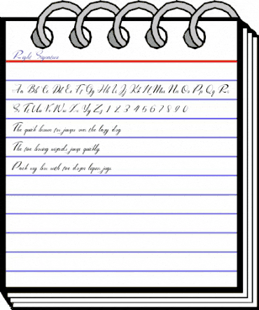 Right Signature Regular animated font preview