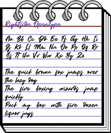 Rightside Regular animated font preview