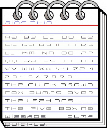 Ring Thin animated font preview