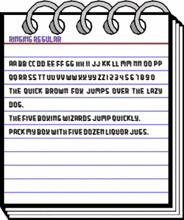 Ringing Regular animated font preview