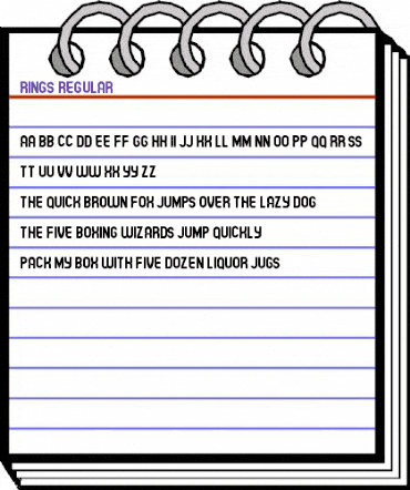 Rings Regular animated font preview