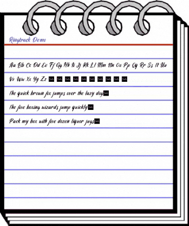 Ringtrack Demo Regular animated font preview