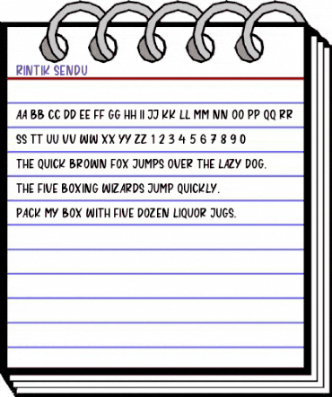RINTIK SENDU Regular animated font preview