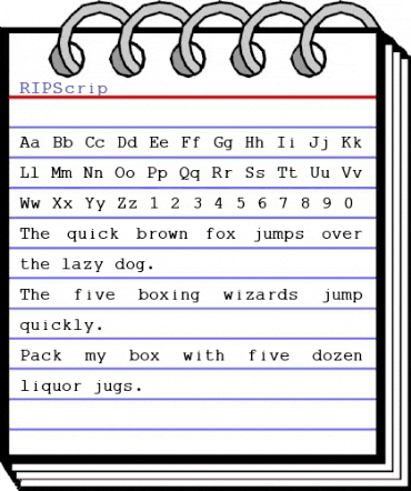 RIPScrip Regular animated font preview