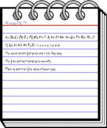 RiptideITC TT Regular animated font preview