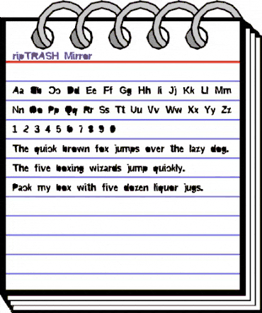 ripTRASH Mirror animated font preview