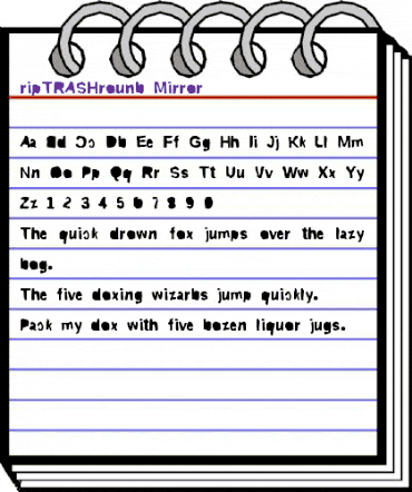 ripTRASHround Mirror animated font preview