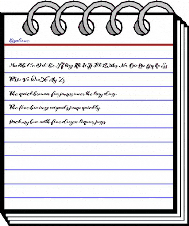 Risalove Regular animated font preview