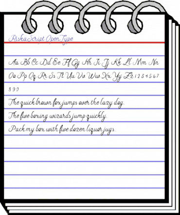 Riska Script Regular animated font preview